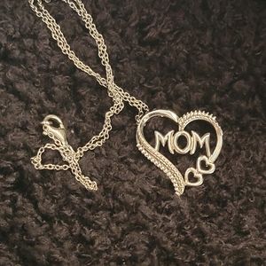 Sterling silver mom necklace